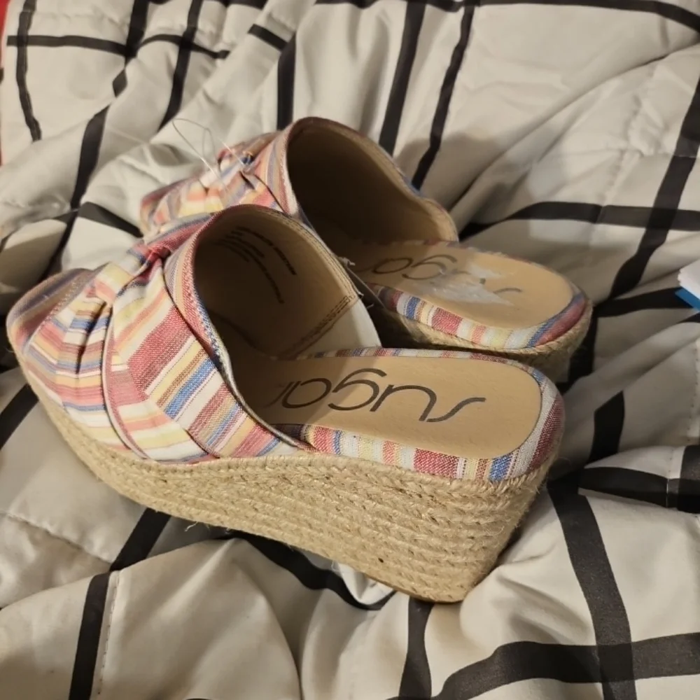 Sugar Women Pink Striped‎ Wedges
